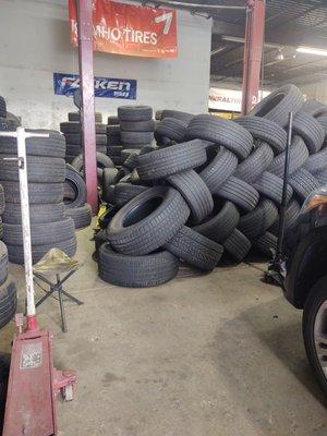 Lots of tires at a good rate, just check for any possible flaws. Great staff!