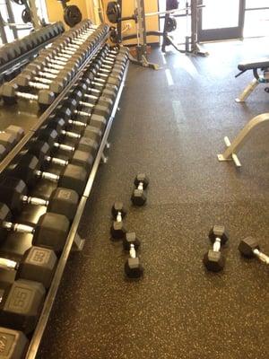 The wimpy free weights I use!