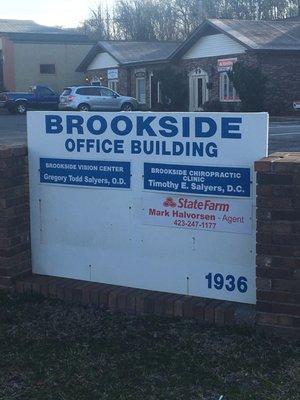 From E Stone Dr, turn onto Brookside Dr at McDonalds. Located in the Brookside Office complex