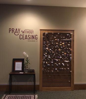 Prayer wall in the Contemporary Worship Center