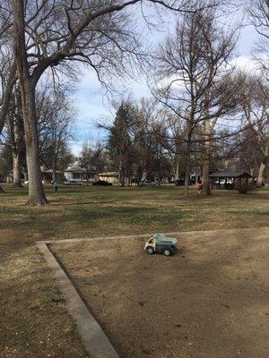 One of the picnic areas in the distance