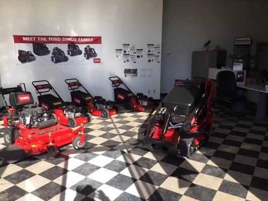 Toro Pacific's Showroom. Let us show which piece of equipment suits you and your business needs.