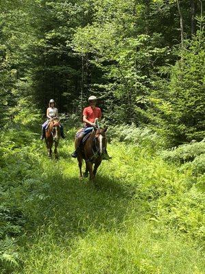 Beautiful Vermont mountain trail ride.