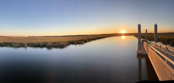 Sunset at the fishing pier