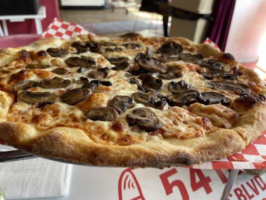 Mushroom melody pizza