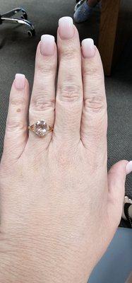 3 CT moissanite birth stone ring in rose gold