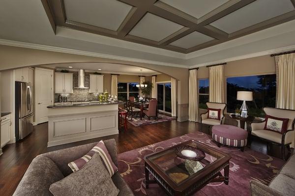 Great Room at the Legacy of Farmington Hills model