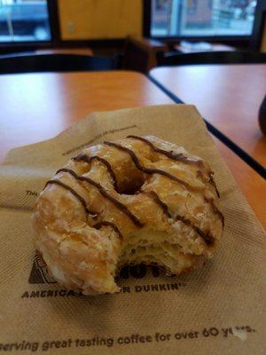 Boston cream croissant donut. Yum.