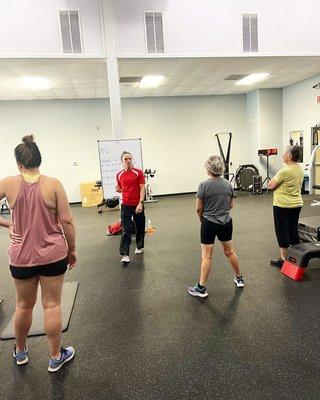 Carolyn, our fitness director coaching in our Next Level facility!