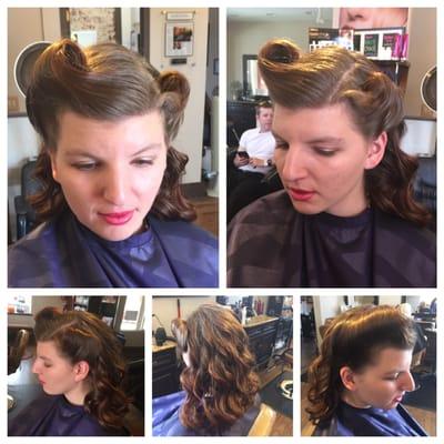 1940s inspired updo