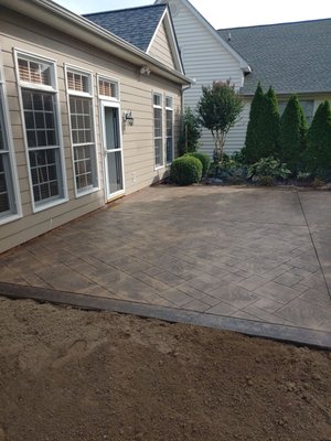 Stamped Backyard Patio