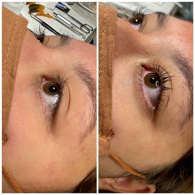 Lash lift and tint