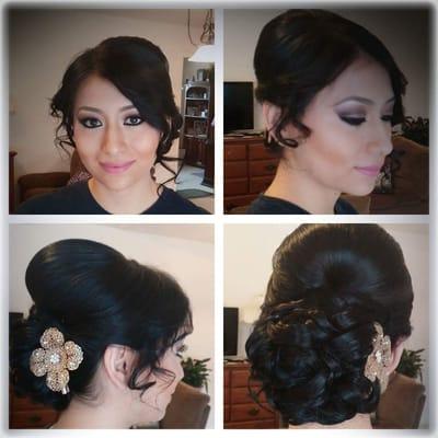 Makeup and updo