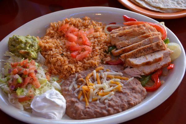 Grilled chicken fajitas!