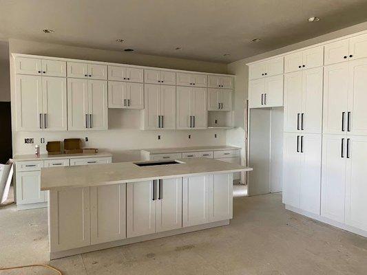 white shaker cabinet project