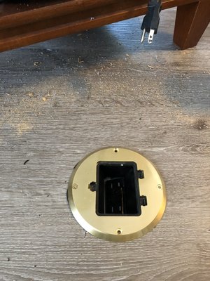 After floor outlet was put in