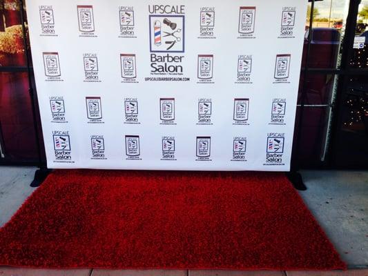 Have your picture taken on the Upscale Red Carpet