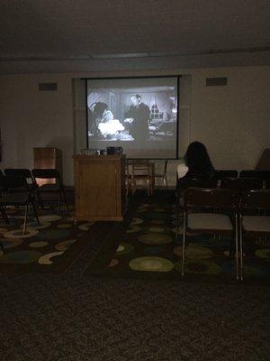 Movie time in the library!!!