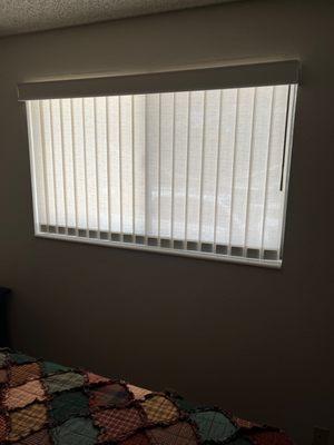 Bedroom Blinds completely see through in broad daylight. Imagine what you could see at night!