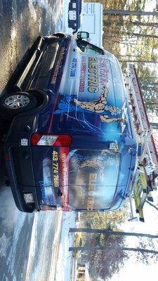 Vehicle wrap graphics and design.