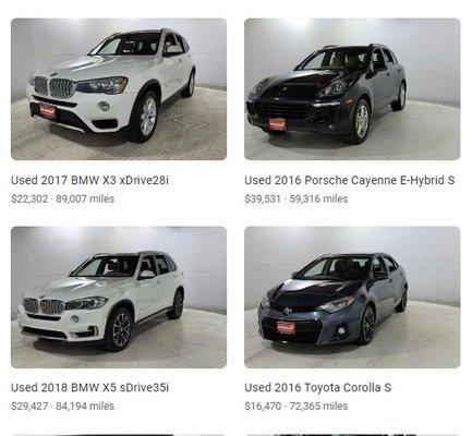 BMW X3, BMW X5, Porsche Cayenne E-Hybrid, Toyota Corolla - Cars for Sale - Jersey City - NJStateAuto.com