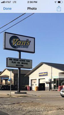 This is now Van's Tire & Brake