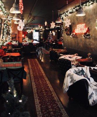 The perfect festive space for your office party! Book a reservation at 347-574-0906 or santasholidaylodgeny@gmail.com!