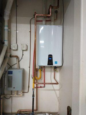 Tankless water heater install