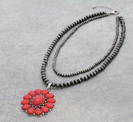 Red Concho Necklace ($17.50)