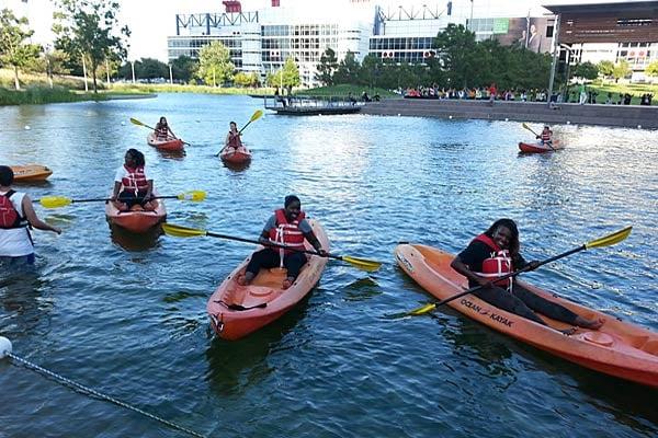 You can paddle for $5/person for 15mins or longer if no one is in line! Everyday from 11AM-5PM, weather depending.