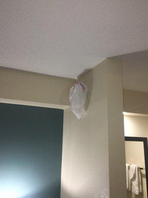 Grocery bag on fire detector