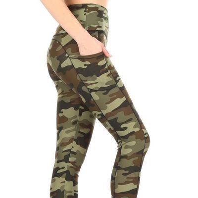 Camo Yoga pants with phone pockets