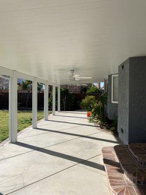 Completed patio cover.