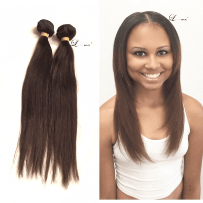 Traditional Sew-In with Natural Straight LYLAS Virgin Hair