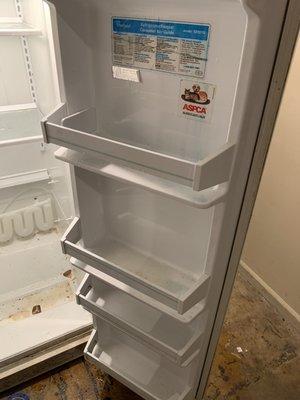 Dirty refrigerator before