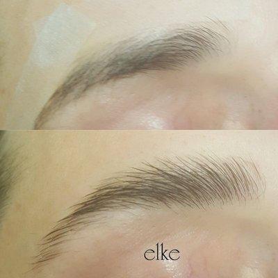 Brow Lamination Before/After