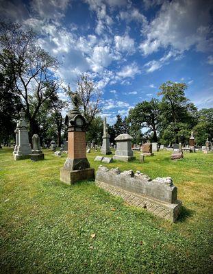 Deceased children in a family plot.