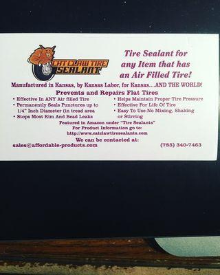 Cat Claw Tire Sealants Business Card