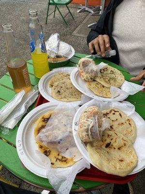 Varied pupusas