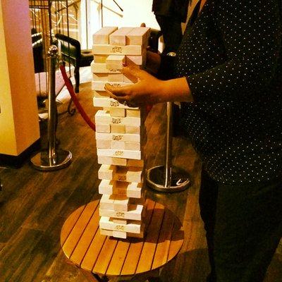 Jumbo Jenga setup