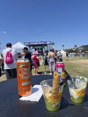 Roll tacos at taco fest !!  Mmm