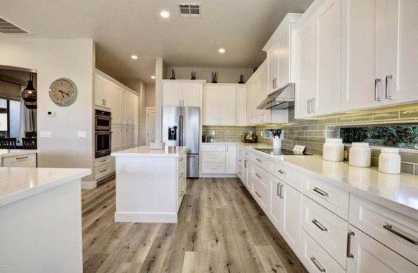 Kitchen and built in wall pantry