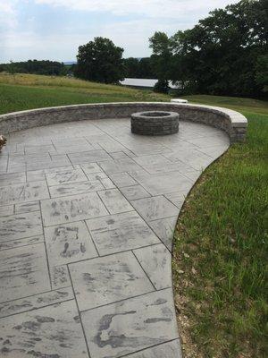 Random Slate patio. Relax by the fire with family and friends.