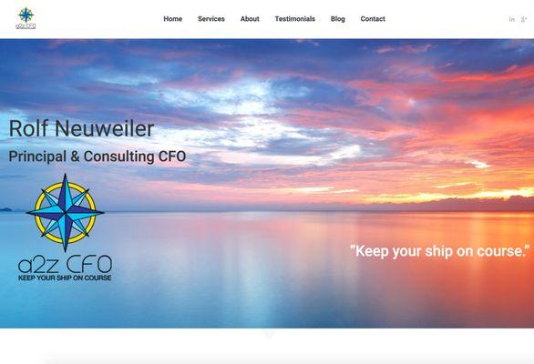 This is one of the websites we created for a consulting CFO business. We created content for all pages, design, development (www.a2zCFO.com)