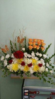 Arrangement in a box