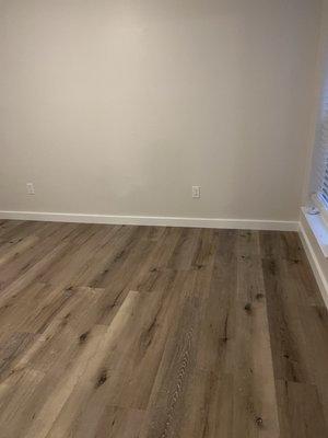 New flooring and baseboards