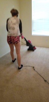 Vacuuming all carpets