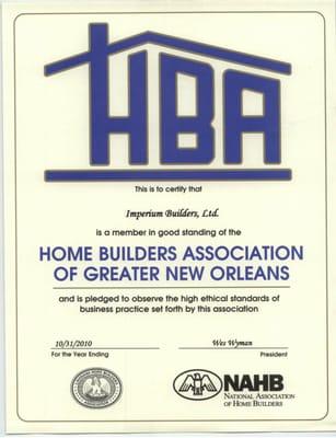 Member New Orleans Home Builder's Association