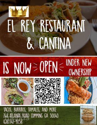 WE ARE OPEN 7 DAYS A WEEK. UNDER NEW OWNERSHIP. CAME TRY OUR AUTHENTIC MEXICAN FOOD