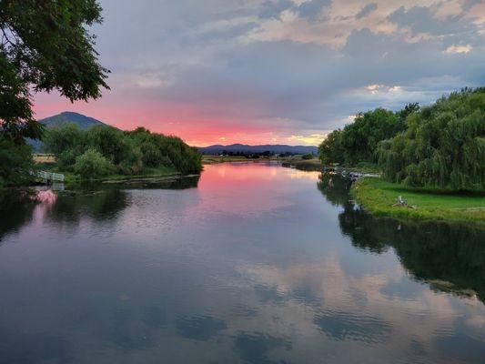 From the deck of the tan house